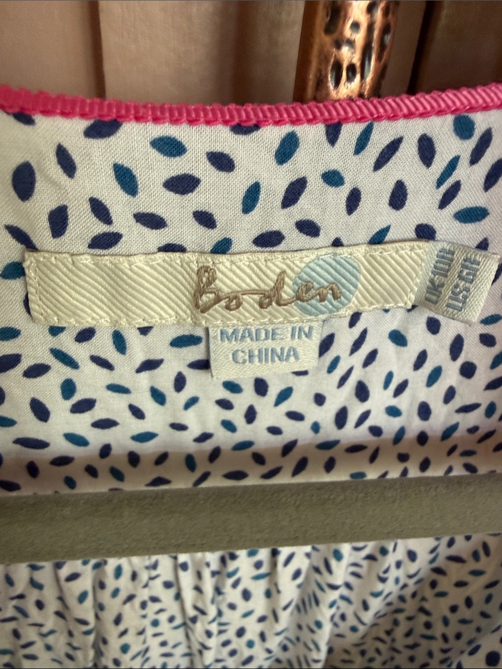 Boden Women’s White and Pink Floral Border Summer Dress (6) - Picture 2 of 8